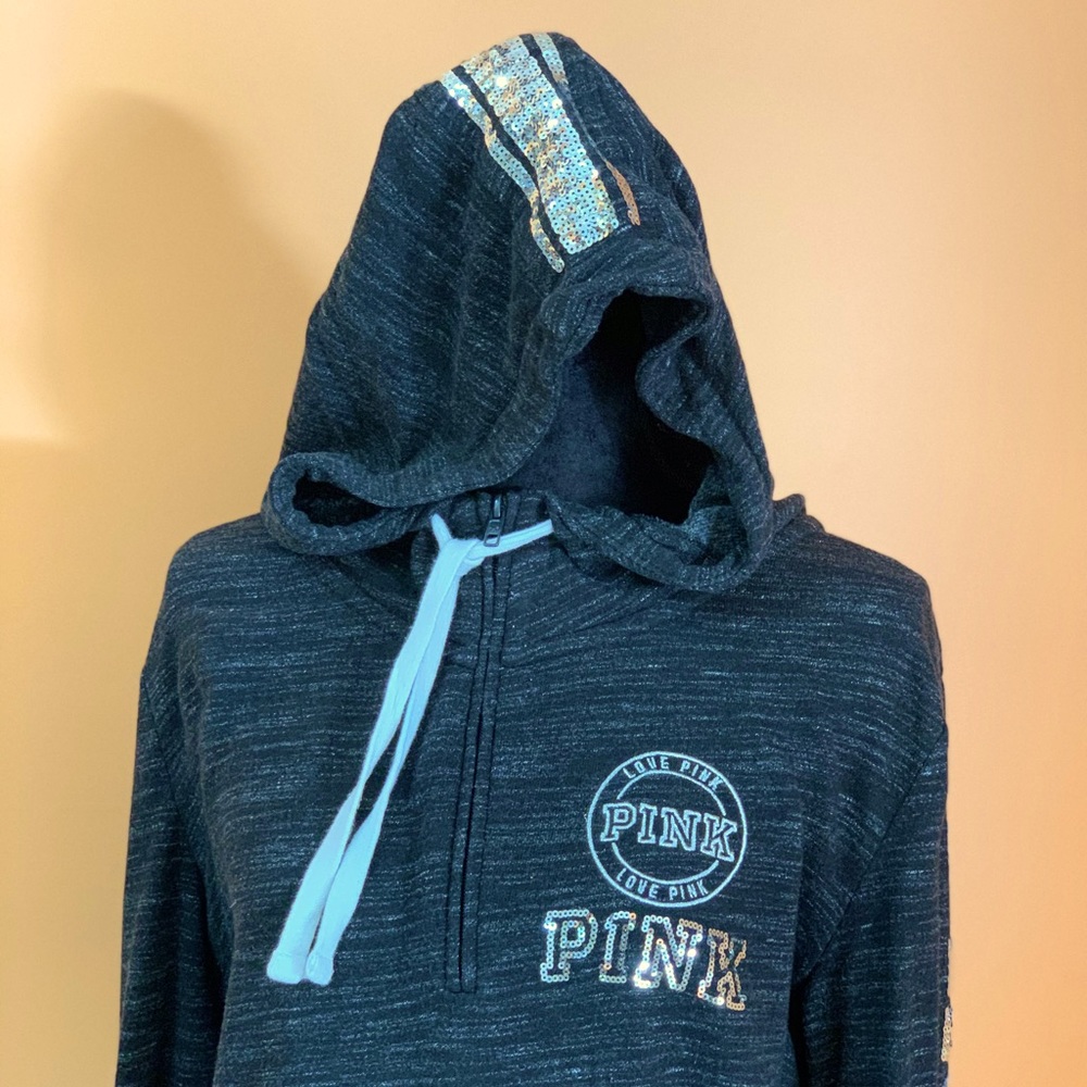 👕PINK HOODY SWEATSHIRT GREYISH MINT CONDITION
